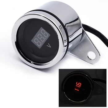 

Vintage Voltmeter Voltage Gauge Meter for 12V Motorcycle ATVs Chrome Finish