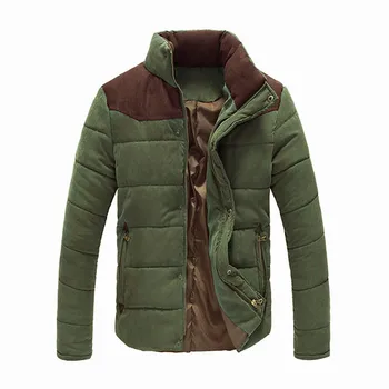 

Men's Winter Jacket New Fashion Blouson Homme Male Stand Collar Business Coat Casual Keep Warm Splice Cotton Clothing Tops