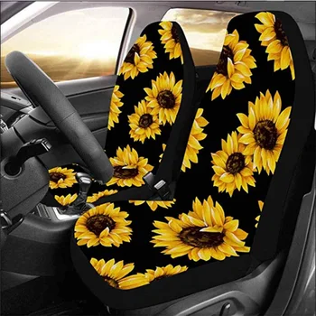 

Car Seat Cover Universal Car Accessories Sunflower Printed Polyester Fiber Protector Pad Styling Auto Seat Protector Seat Case