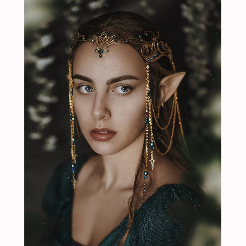 Orejas de elfo misteriosas para Halloween, decoraciones de fiesta, Cosplay,  látex protésico, orejas de elfo artificiales, disfraz de Navidad,  accesorios de vestir