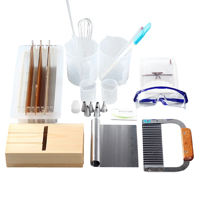 Nicole Soap Making Kit Silicone Soap Mold with ​Separators and Wood Beveler  for Handmade Soap