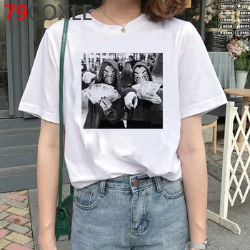 

La Casa De Papel T Shirt Men Funny Money Heist Summer Top T-shirt Bella Ciao Graphic Tees House of Paper Oversized Tshirt Male