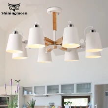 Современные светодиодные потолочные светильники нордическая железная черная потолочная лампа для гостиной потолочное освещение для кухни твердая деревянная люстра потолочного освещения