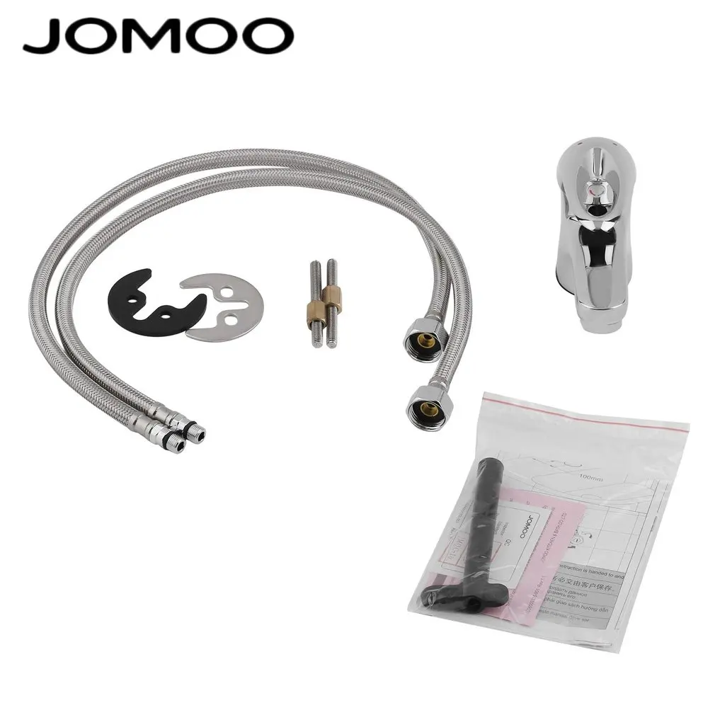 

JOMOO Bathroom Lead-free Taps Chrome Plated Single Handle Basin Rotate Cool Warm Water Mixer Faucet With Two Hoses