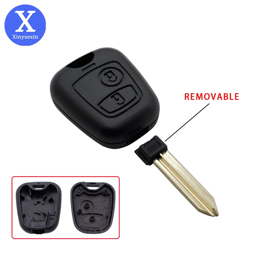Xinyuexin Replacement Auto Car Key Cover Case Fob for Peugeot 106 107 307 206 207 306 for Citroen C2 C1 C3 Removable SX9 Blade