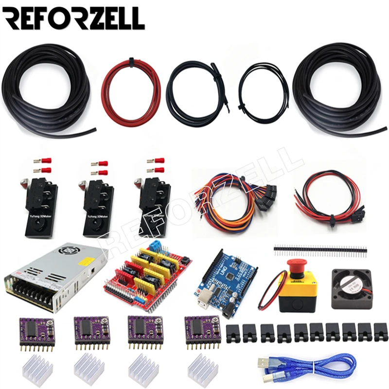 

GRBL Based UNO R3 with CNC Shield V3 and DRV8825 stepper driver kit Controller Bundle for Workbee,OX CNC and other CNC Machine