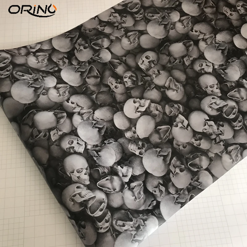 Skull Car Sticker Bomb Vinyl Film-4