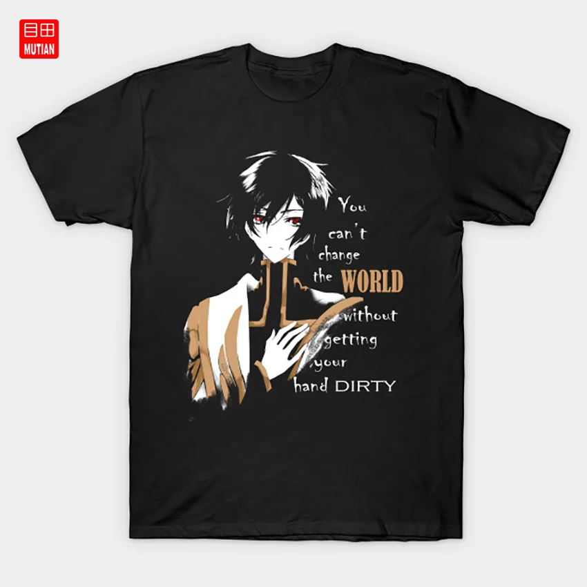 Код футболки с принтом код GEASS Geass аниме Letouch логотипа персонажи манга Akito | Мужская
