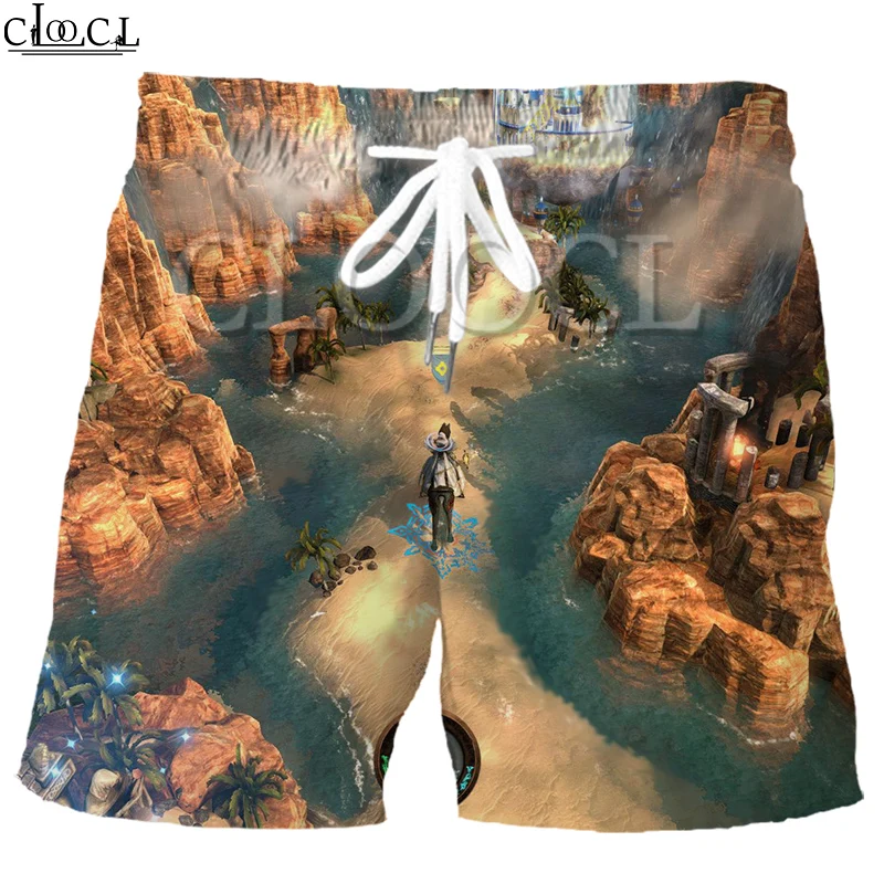CLOOCL  Classic Game Heroes of Might & Magic Men Shorts 3D Print Elastic Fashion Wild Harajuku Beach Pants