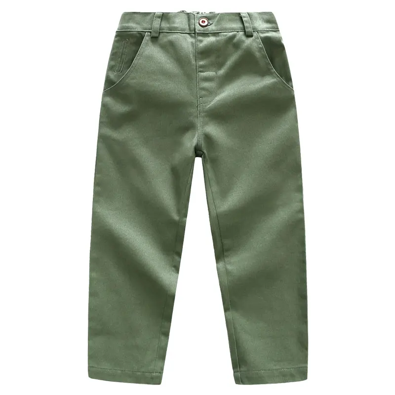 Осенние штаны для мальчиков повседневные хлопковые брюки с эластичной резинкой на талии для девочек свободные штаны детская одежда детские однотонные штаны
