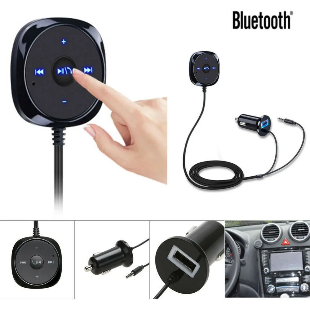 Аудио адаптер микрофон 3,5 мм AUX Автомобильный Bluetooth 4,2 стерео приемник беспроводной аудио динамик потоковое воспроизведение музыки