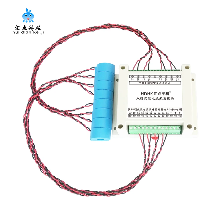 

8 Channel AC Current Acquisition Module Modbus-rtu Protocol RS485 Electric Current Measurement