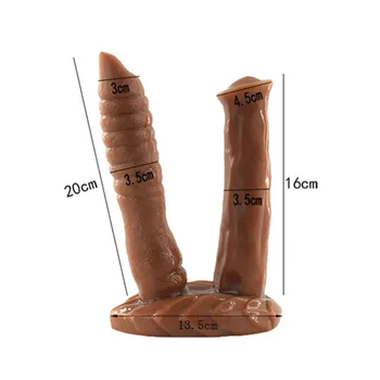 Double Dildo Sex Animal Horse Realistic Penis Big Cock Anal Dildo Butt Plug Adult Masturbator Dick Sex Toys For Woman Lesbian 4