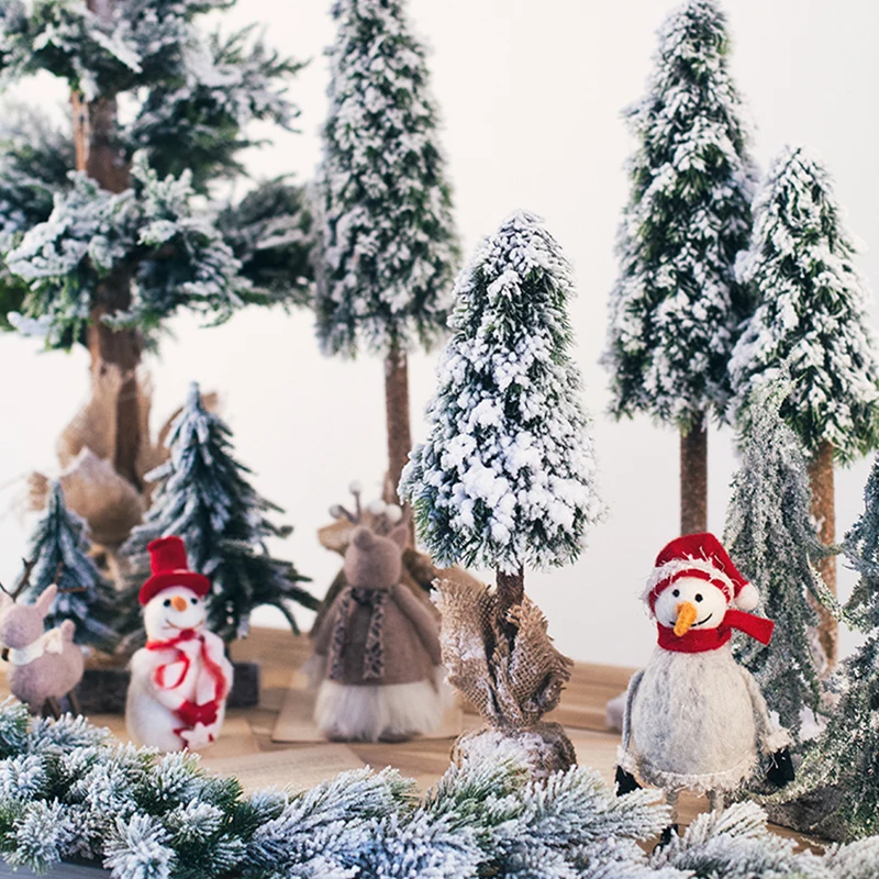 

Small snow scene Christmas tree desktop decoration window props Christmas atmosphere decoration gifts
