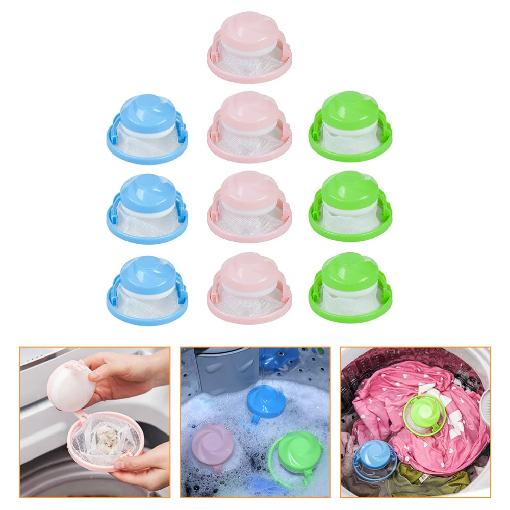10pcs Washing Machine Lint Catchers Lint Mesh Bags Hair Catcher (Mixed Color)Laundry Balls 10pcs Washing Machine Lint Catchers Lint Mesh Bags Hair Catcher (Mixed Color)Laundry Balls