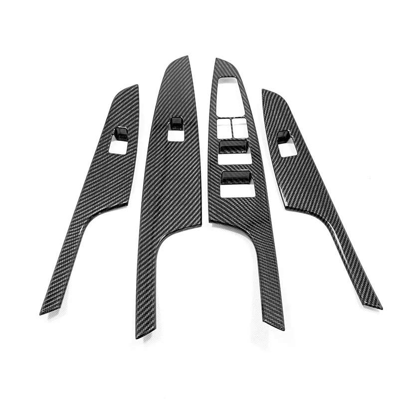 For-Hyundai-Tucson-2015-2019-ABS-Matte-Carbon-fibre-Door-Window-glass-Lift-Control-Switch-Panel