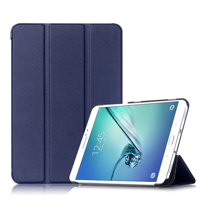 Premium PU Leather Tri-Folding Stand Magnetic Flip Tablet Cover Case