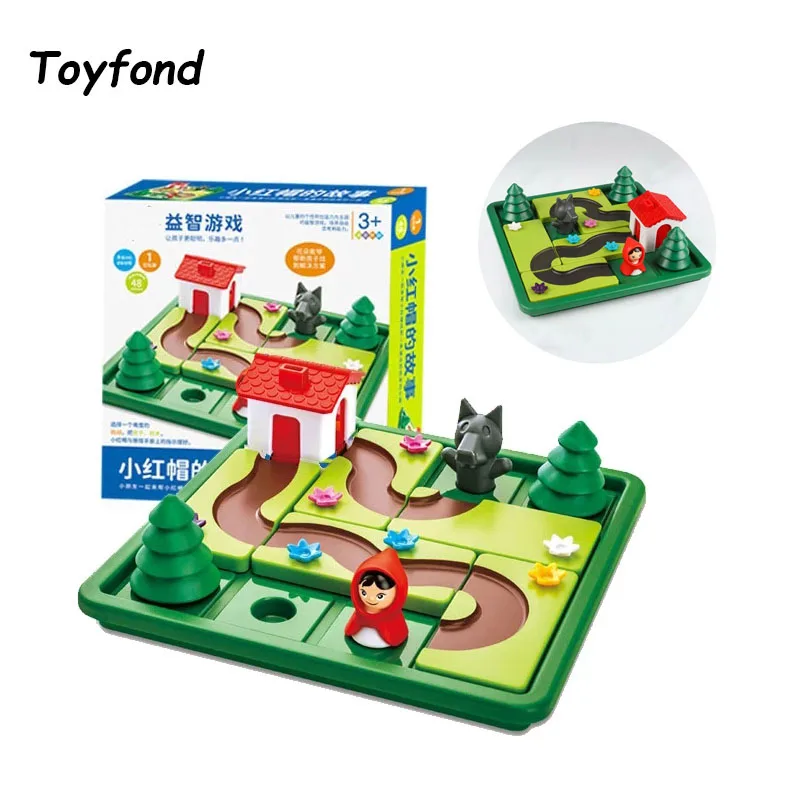 

Little Red Riding Hood Smart Hide&Seek Board Games With Solution Skill-Building Puzzle Logic Game IQ Training Toy Children Gift