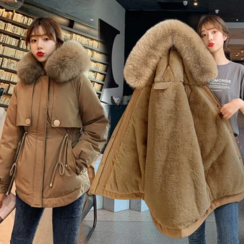 

AOSSVIAO Winter women coat 2020 Women's Parka Casual Outwear Military Hooded fur Coat Down Jackets Winter Coat for Female
