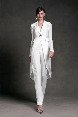 2015 Moeder van De Bruid Broek Past V-hals Floor Lengte Lange Mouwen Wit Met Jacket Moeders Jurken Voor Beach bruiloften MM282 2015 Moeder van De Bruid Broek Past V-hals Floor Lengte Lange Mouwen Wit Met Jacket Moeders Jurken Voor Beach bruiloften MM282