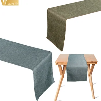 

Imitation Linen Table Runner Burlap Linen Natural Rustic Table Cloth Jute Imitated For Wedding Party Home Textiles Accessories