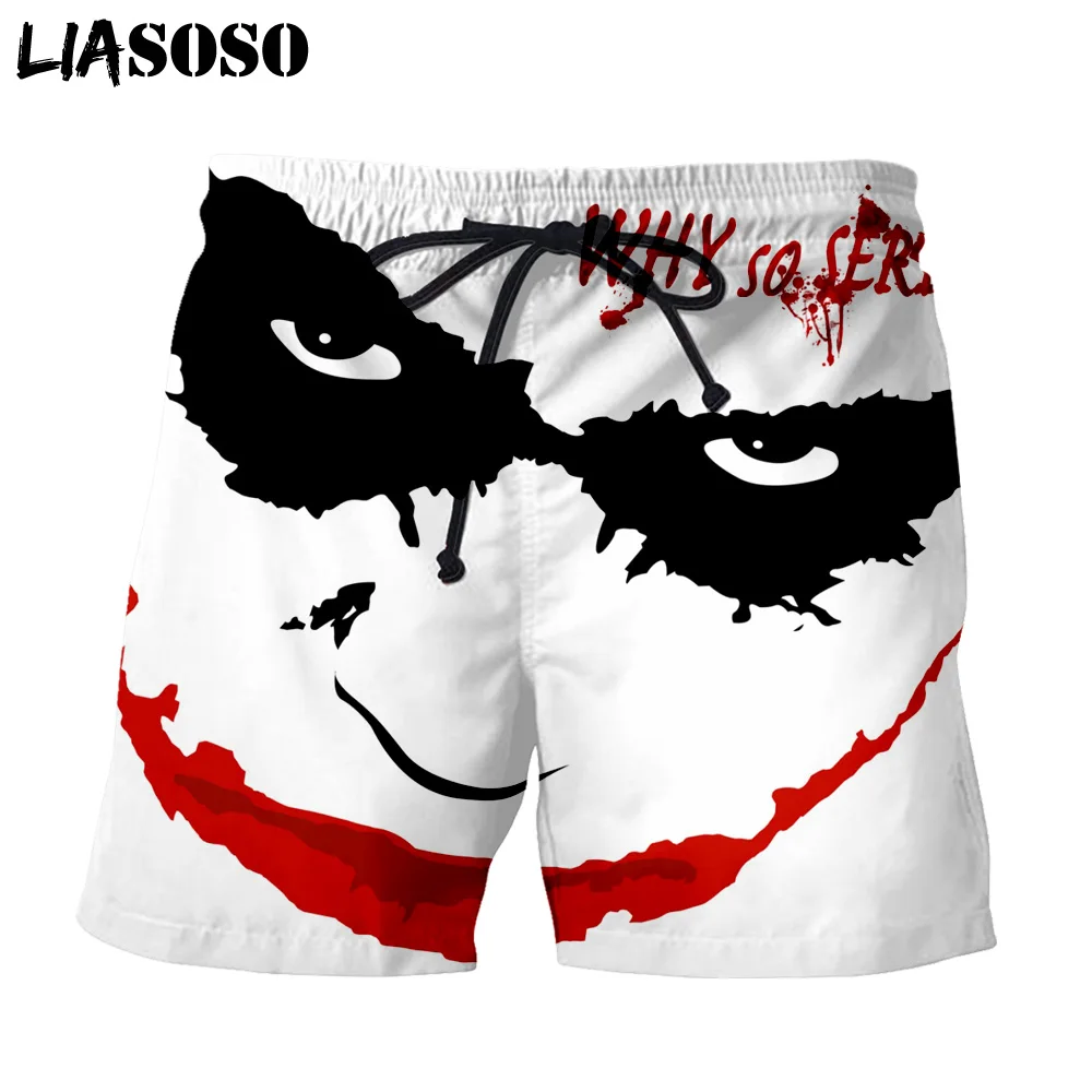 LIASOSO 3d Print Creative Joker Haha Men's Shorts Beach Casual Shorts Boardshorts Trousers boxer Shorts/trunks X2703 LIASOSO 3d Print Creative Joker Haha Men's Shorts Beach Casual Shorts Boardshorts Trousers boxer Shorts/trunks X2703