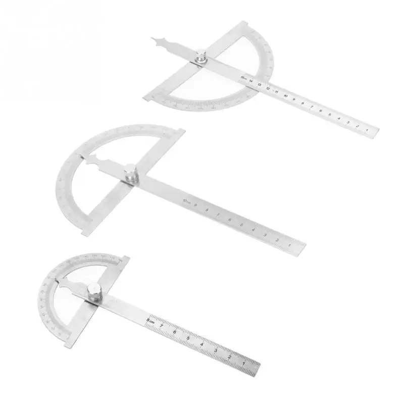 0-180 Degree Stainless Steel Protractor Goniometer Angle Finder Gauge 15cm 