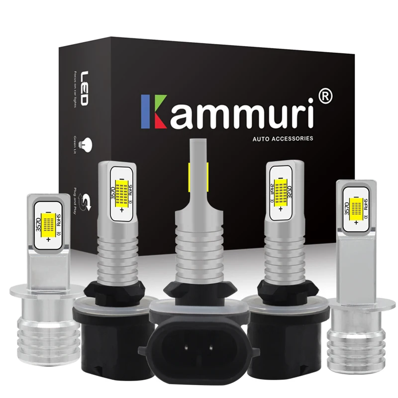 KAMMURI (2) 3000K Золотой H1 H3 H27W H27 LED h27w2 h27w/2 881 880 h27w/1 h27w1 Автомобильные светодиодные лампы