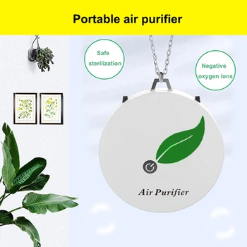 

1pc USB Portable Wearable Air Purifier, Personal Mini Air Necklace Negative Ion Air Freshener - No Radiation Low Noise For Adult