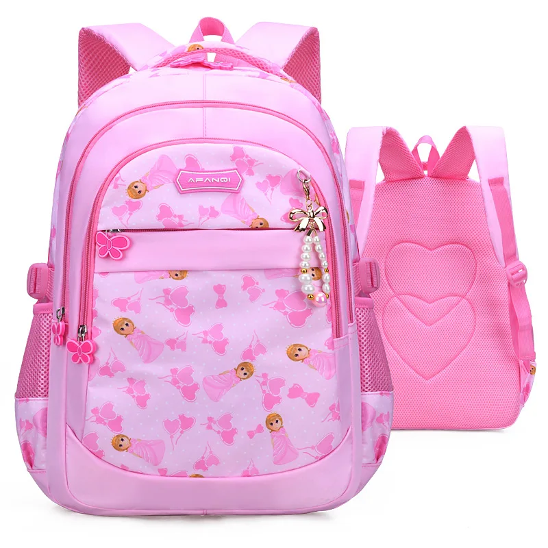 

Girl Backpack 1-3-6 Grade Princess School Bag Young STUDENT'S Shoulder Korean-style Cartoon Bag
