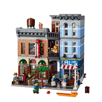 

Lepining 10246 Creator Detective Office 15011 2262Pcs Street View Model Building Kits Blocks Bricks Education Toys Child Gift