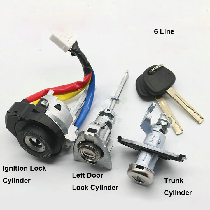 Cilindro de bloqueo de coche para Hyundai Sonata 8, cilindro de bloqueo completo, cilindro de bloqueo de encendido de puerta izquierda, núcleo de bloqueo automático para puerta de conducción principal