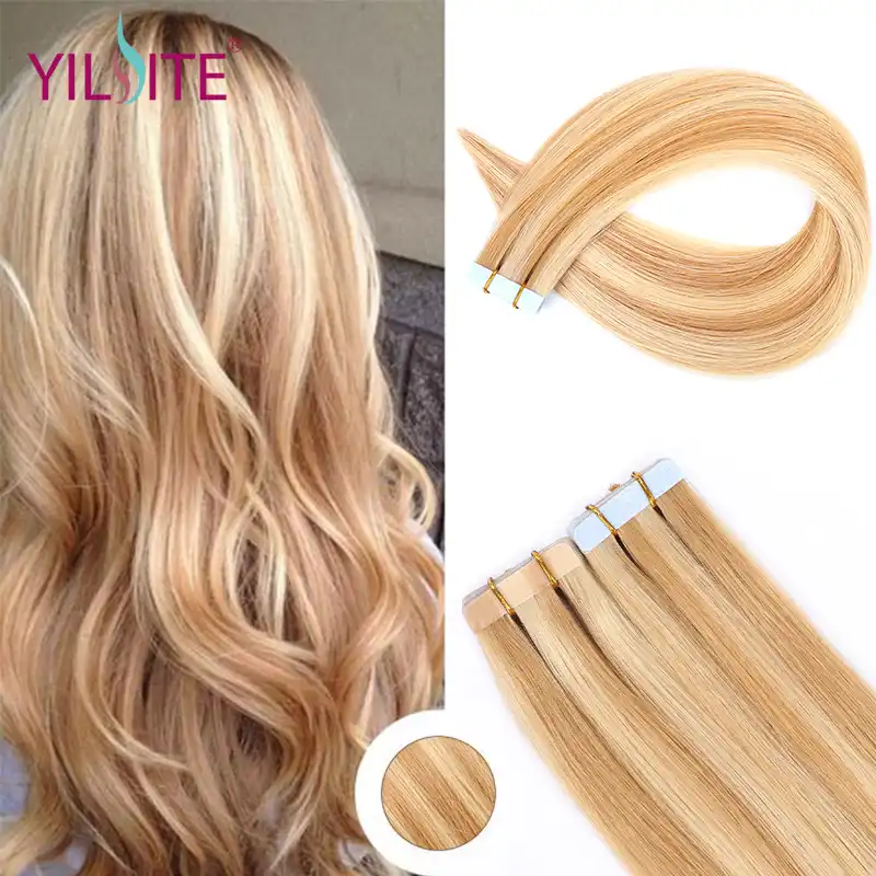 Yilite Double Sided Skin Weft Tape In Human Hair Extensions 20pcs