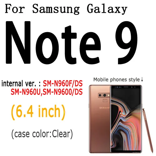Для samsung Galaxy Xcover 4 4S Note 9 8 10 Pro 5 Чехол Ультра тонкий прозрачный мягкий ТПУ силиконовый чехол Xcover4 G390F - Цвет: for Noto 9