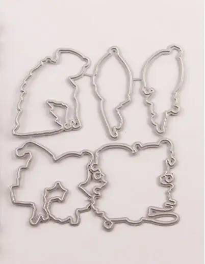 Cutting Dies Price KLJUYP Счастливого Рождества прозрачный чистый силикон штамп резки штампы Набор для DIY скрапбукинга/фото украшение для альбома - Цвет: Cutting Dies Price