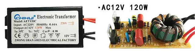 2022 Sufficient Power Electronic Transformer For Halogen Lamp light AC 12V 20W 50W 60W 160W 200W 250W Optional 120w