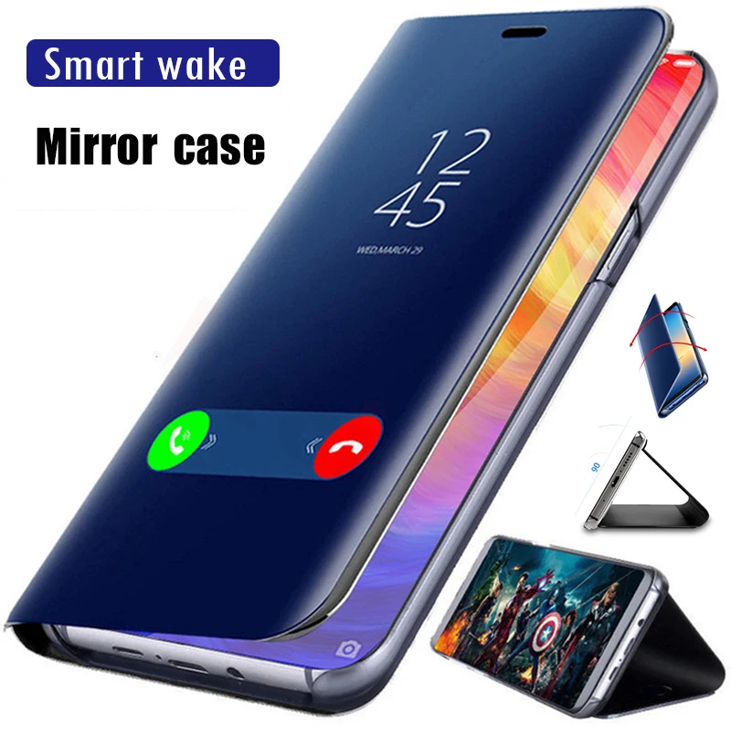 Зеркальный флип чехол для Xiaomi Mi 9T 9 SE 8 Lite Pro 5X 5C 6 6X A1 A3 A2 CC9 CC9E Pocophone F1 Mix 3 Max чехлы