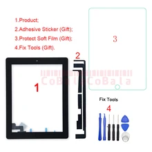 1pcs digitador da tela de toque sensor painel vidro frontal para ipad 2 2nd gen 2011 a1395 a1396 a1397 reparação substituição