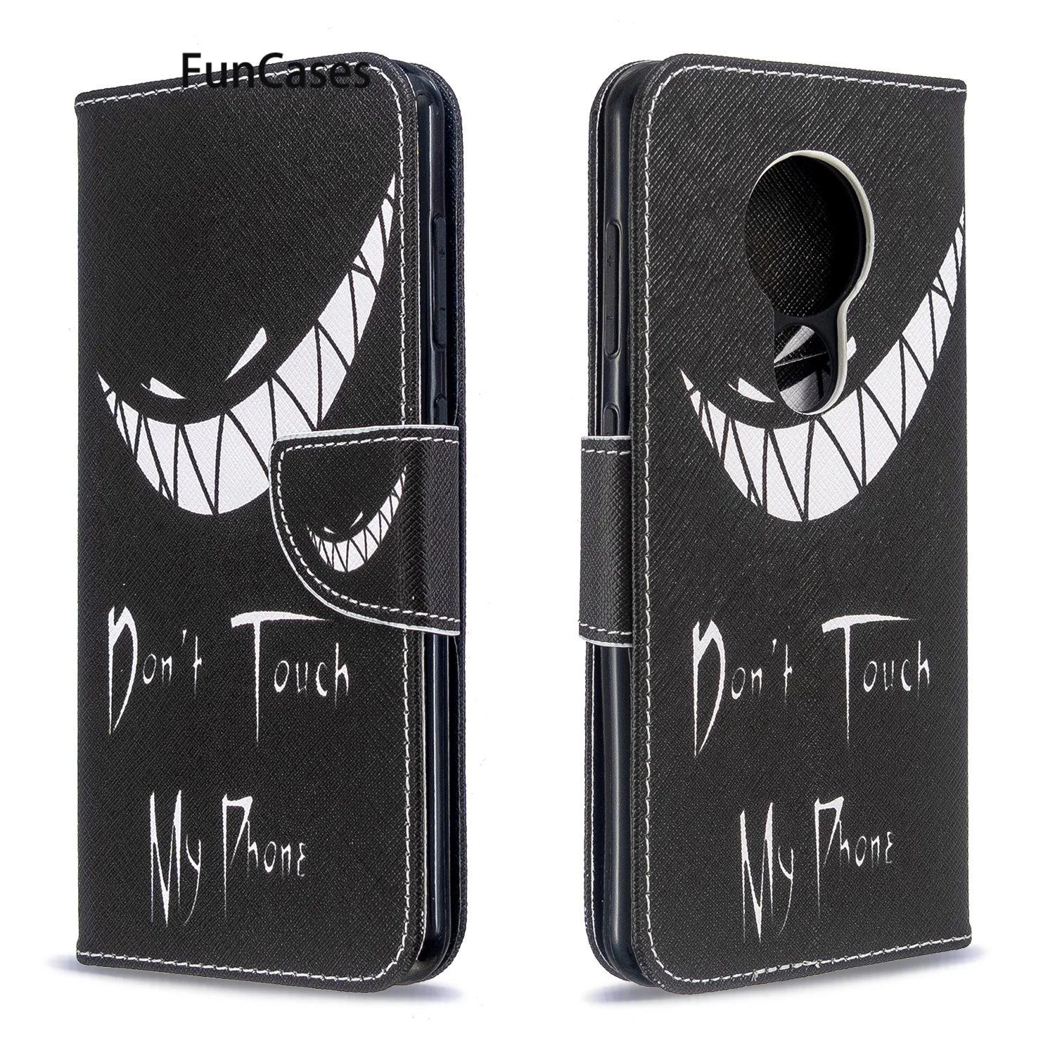 Smiley Raccoglitore Custodie Per Cellulare Nokia 7.2 Telefono Cellulare Coperture Positivo Dell'Unità Di Elaborazione Di Vibrazione Del Cuoio Del Racc