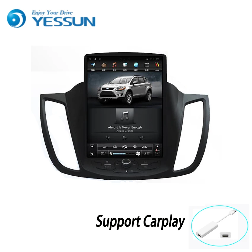 Большой автомобильный GPS навигатор Yessun Android для Ford Kuga 2013 ~ 2018 HD сенсорный экран
