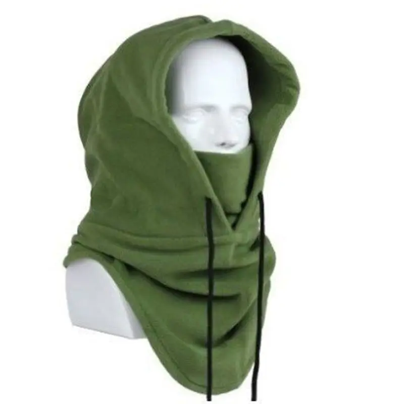 Army Green Унисекс зимняя полярная Балаклава из флиса капюшон шапка наружная Ветрозащитная маска для лица шарф - Цвет: Army Green