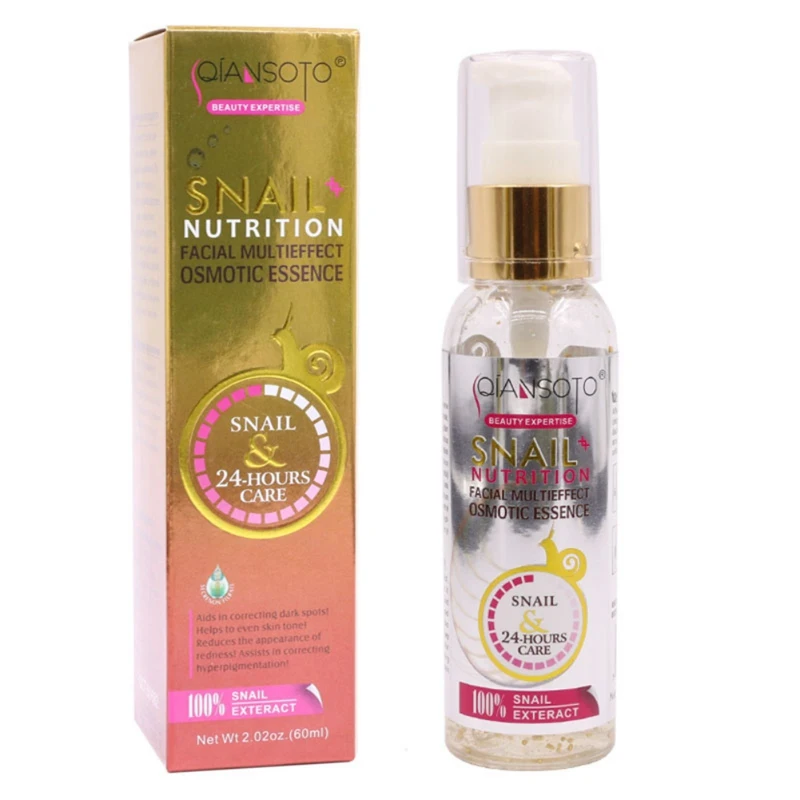 Белый 60 мл Сыворотка против морщин Youth Snail Cream Гель против старения лица подтягивающая эссенция очарование Ageless Liquid - Цвет: Белый
