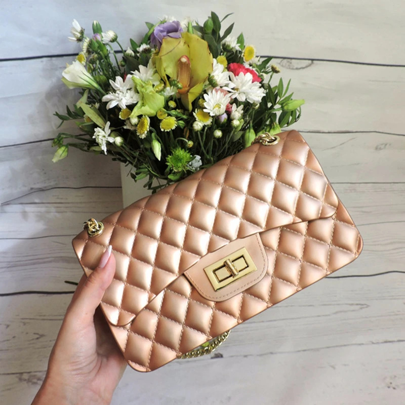 

Jollque Luxury Handbags Women Bags Designer PVC Jelly Purses For Girls Sac a Main Chain Small Crossbody Shoulder Messenger Bags