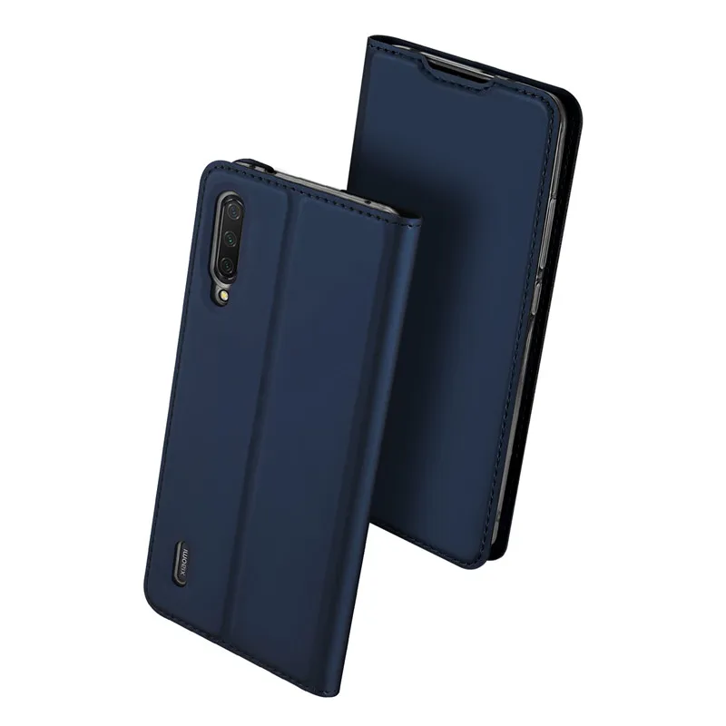 Для Xiaomi mi A3 mi A3 чехол 6,09 дюймов роскошный, с магнитной застежкой кожаный чехол для Xiaomi mi A3 карта подставка кобура чехол для телефона - Цвет: Темно-синий