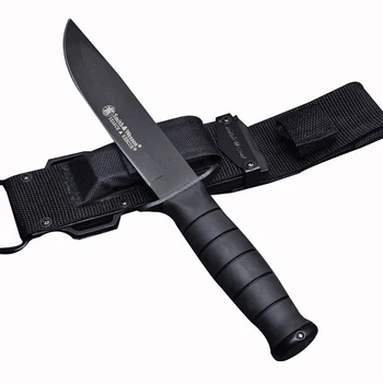 

Mengoing NEW SEARCH RESCUE Survival Knife Sandblasted Coating Fixed Blade Knife with Tactical Nylon Sheath