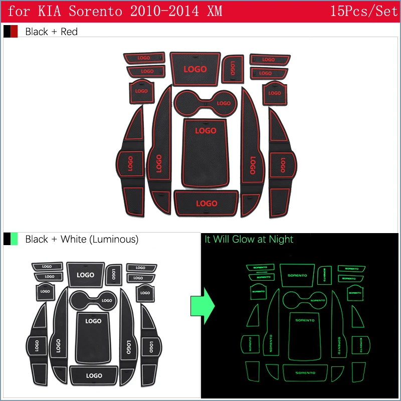 Противоскользящий резиновый подстаканник для KIA Sorento XM 2010 2011 2012 2013 Kia Sorento R 2010~ аксессуары наклейки для автомобиля