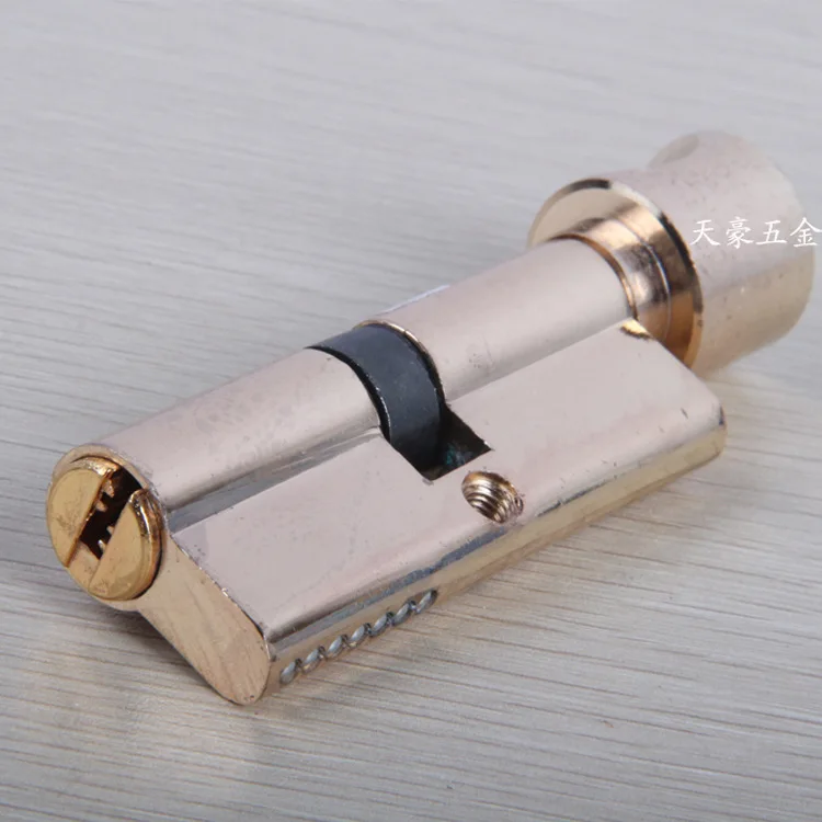 Gold-Tone Lock Cylinder Door Handle Zinc Alloy Wooden Doors Small 70 Plum |