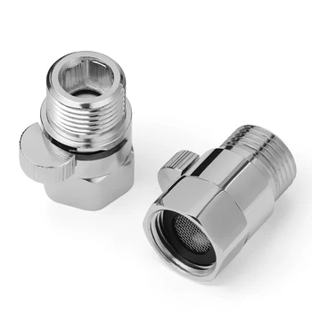 

Chrome Plating Brass Water Control Valve Shower Pressure Switch Straight-Through Thread Connector Adjustable Shower Head Shut-Of