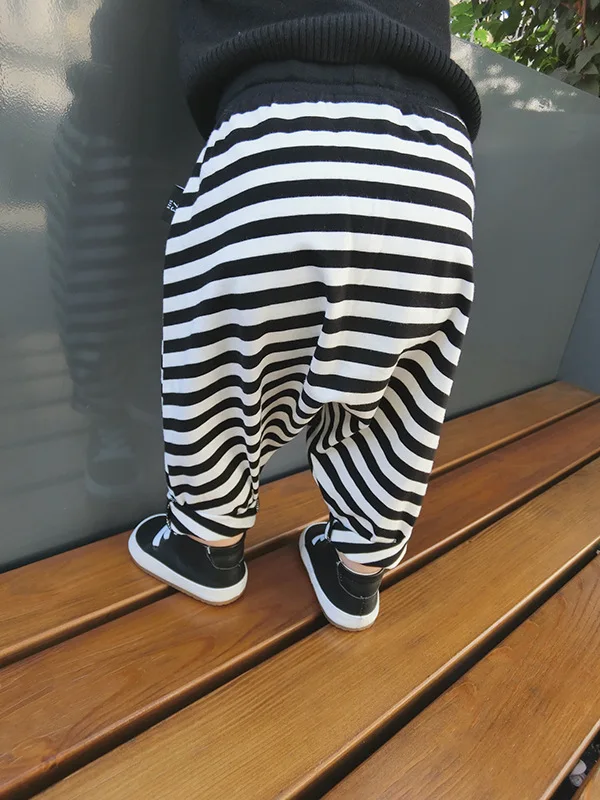 

YYC Infants Childrenswear Spring And Summer Men And Women Baby Harem Pants Stripes Casual Trousers Newborn Infant Thin Large Bot