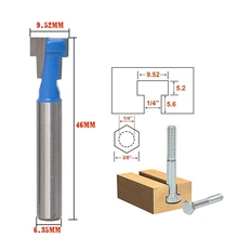 Special Price Free shipping 1Pcs 1/4" 6.35mm Shank High Quality T-Slot Cutter Router Bit for 1/4" Hex Bolt Special Price Free shipping 1Pcs 1/4" 6.35mm Shank High Quality T-Slot Cutter Router Bit for 1/4" Hex Bolt